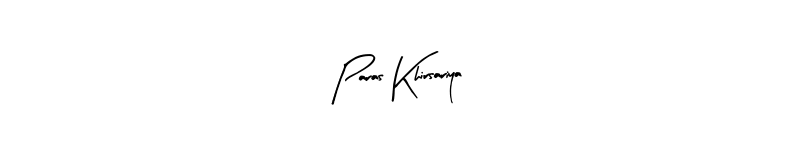 Design your own signature with our free online signature maker. With this signature software, you can create a handwritten (Arty Signature) signature for name Paras Khirsariya. Paras Khirsariya signature style 8 images and pictures png