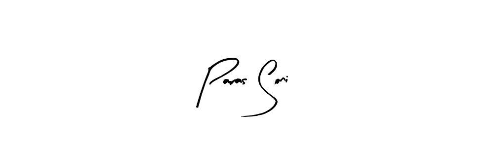 Similarly Arty Signature is the best handwritten signature design. Signature creator online .You can use it as an online autograph creator for name Paras Soni. Paras Soni signature style 8 images and pictures png