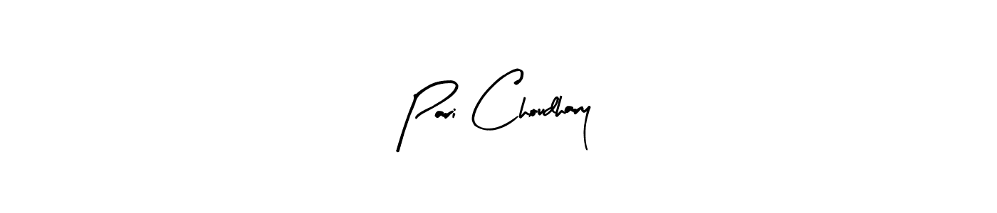How to make Pari Choudhary name signature. Use Arty Signature style for creating short signs online. This is the latest handwritten sign. Pari Choudhary signature style 8 images and pictures png