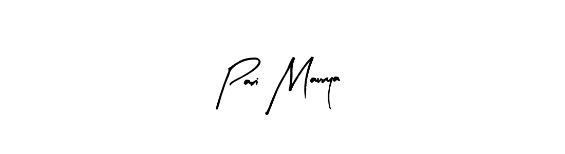 Also we have Pari Maurya name is the best signature style. Create professional handwritten signature collection using Arty Signature autograph style. Pari Maurya signature style 8 images and pictures png