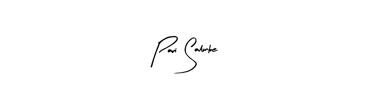 Use a signature maker to create a handwritten signature online. With this signature software, you can design (Arty Signature) your own signature for name Pari Salunke. Pari Salunke signature style 8 images and pictures png