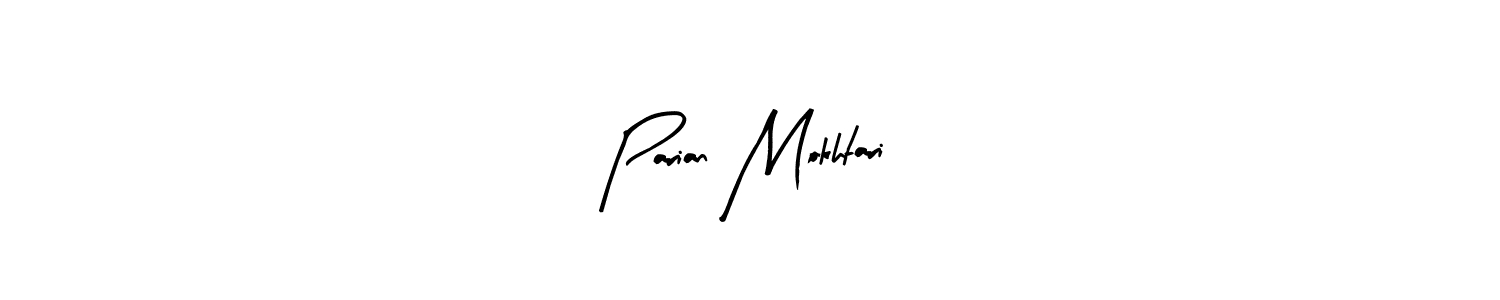 Use a signature maker to create a handwritten signature online. With this signature software, you can design (Arty Signature) your own signature for name Parian Mokhtari. Parian Mokhtari signature style 8 images and pictures png