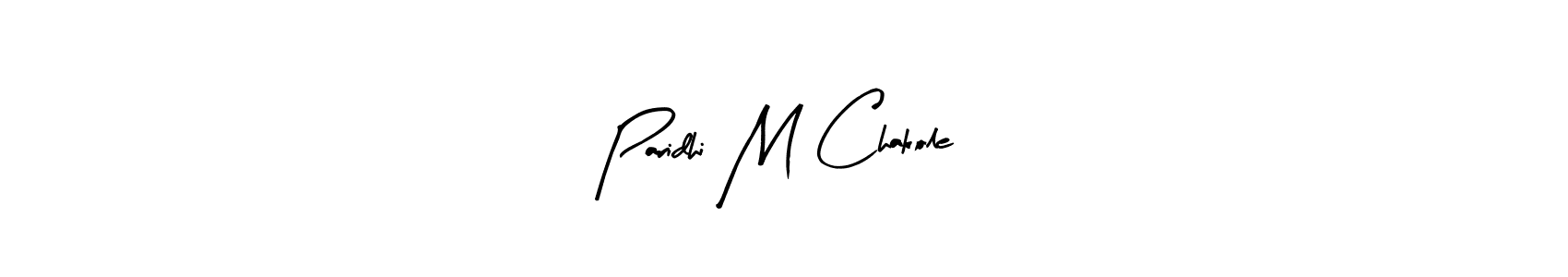 You can use this online signature creator to create a handwritten signature for the name Paridhi M Chakole. This is the best online autograph maker. Paridhi M Chakole signature style 8 images and pictures png