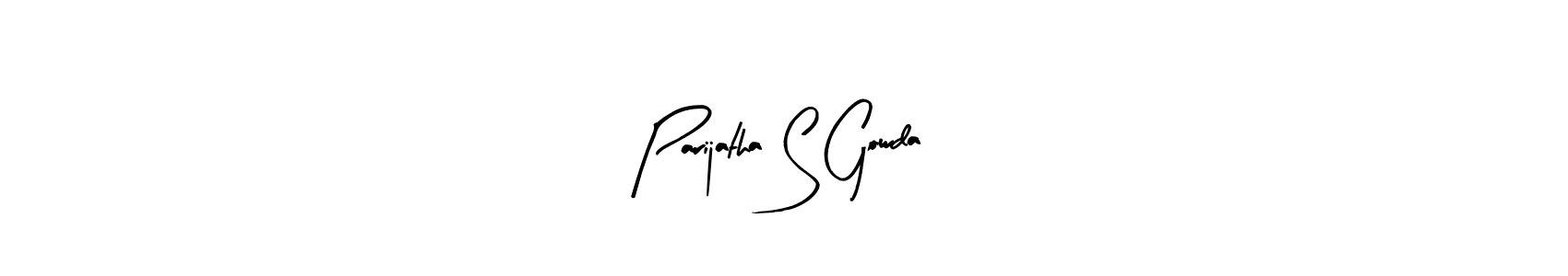 The best way (Arty Signature) to make a short signature is to pick only two or three words in your name. The name Parijatha S Gowda include a total of six letters. For converting this name. Parijatha S Gowda signature style 8 images and pictures png