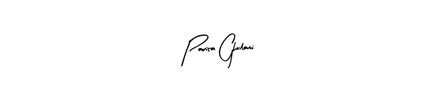 See photos of Parisa Ghulami official signature by Spectra . Check more albums & portfolios. Read reviews & check more about Arty Signature font. Parisa Ghulami signature style 8 images and pictures png