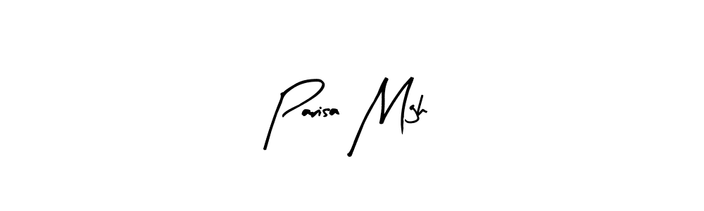 This is the best signature style for the Parisa Mgh name. Also you like these signature font (Arty Signature). Mix name signature. Parisa Mgh signature style 8 images and pictures png