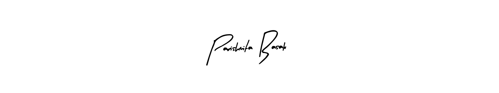 Create a beautiful signature design for name Parishmita Basak. With this signature (Arty Signature) fonts, you can make a handwritten signature for free. Parishmita Basak signature style 8 images and pictures png