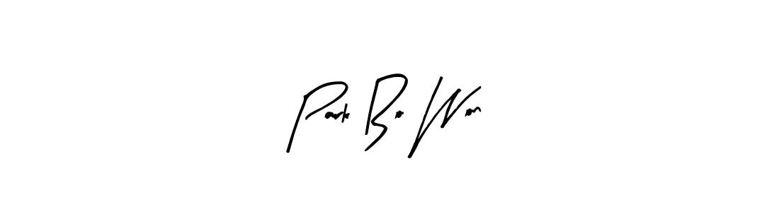 Similarly Arty Signature is the best handwritten signature design. Signature creator online .You can use it as an online autograph creator for name Park Bo Won. Park Bo Won signature style 8 images and pictures png