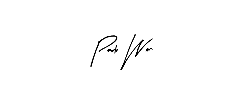 Make a beautiful signature design for name Park Won. With this signature (Arty Signature) style, you can create a handwritten signature for free. Park Won signature style 8 images and pictures png