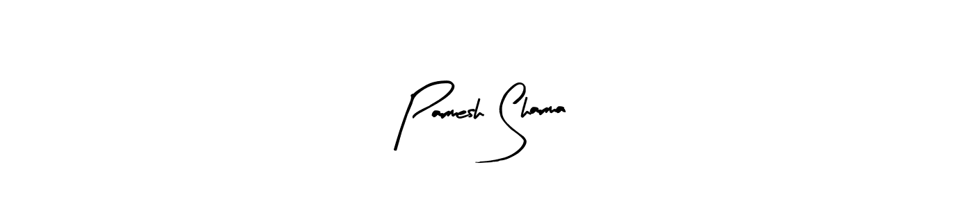 Similarly Arty Signature is the best handwritten signature design. Signature creator online .You can use it as an online autograph creator for name Parmesh Sharma. Parmesh Sharma signature style 8 images and pictures png