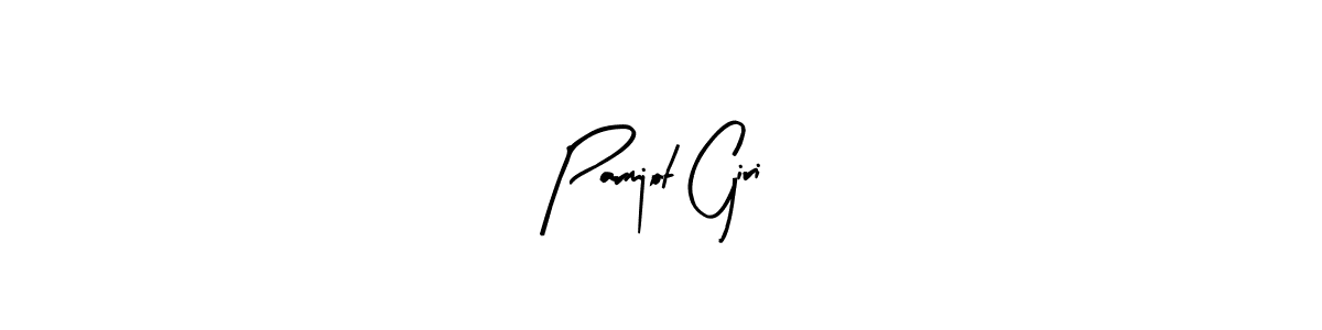 How to make Parmjot Giri name signature. Use Arty Signature style for creating short signs online. This is the latest handwritten sign. Parmjot Giri signature style 8 images and pictures png