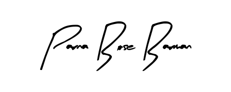 The Arty Signature typeface gives name Parna Bose Barman a refined look. Suitable for certificates, diplomas, and official verification. Parna Bose Barman signature style 8 images and pictures png