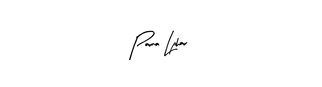 Parna Lphar stylish signature style. Best Handwritten Sign (Arty Signature) for my name. Handwritten Signature Collection Ideas for my name Parna Lphar. Parna Lphar signature style 8 images and pictures png