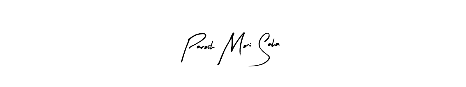 Make a beautiful signature design for name Parosh Moni Saha. With this signature (Arty Signature) style, you can create a handwritten signature for free. Parosh Moni Saha signature style 8 images and pictures png