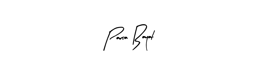 Also we have Parsa Bayat name is the best signature style. Create professional handwritten signature collection using Arty Signature autograph style. Parsa Bayat signature style 8 images and pictures png