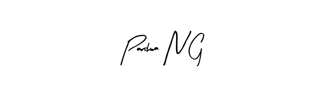 Make a beautiful signature design for name Parshwa N G. With this signature (Arty Signature) style, you can create a handwritten signature for free. Parshwa N G signature style 8 images and pictures png