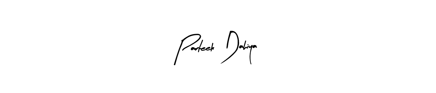 Also You can easily find your signature by using the search form. We will create Parteek Dahiya name handwritten signature images for you free of cost using Arty Signature sign style. Parteek Dahiya signature style 8 images and pictures png