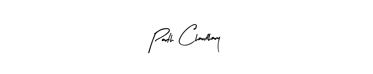 if you are searching for the best signature style for your name Parth Chaudhary. so please give up your signature search. here we have designed multiple signature styles  using Arty Signature. Parth Chaudhary signature style 8 images and pictures png