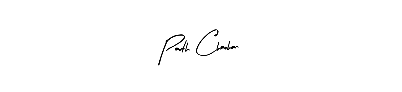 Parth Chauhan stylish signature style. Best Handwritten Sign (Arty Signature) for my name. Handwritten Signature Collection Ideas for my name Parth Chauhan. Parth Chauhan signature style 8 images and pictures png