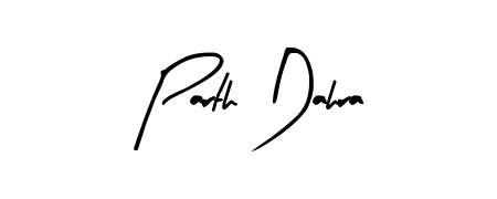Transform the name Parth Dahra into a signature masterpiece using Arty Signature font. Ideal for photographers, artists, and creators looking for watermarks. Parth Dahra signature style 8 images and pictures png