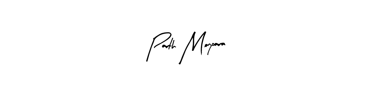 Also You can easily find your signature by using the search form. We will create Parth Monpara name handwritten signature images for you free of cost using Arty Signature sign style. Parth Monpara signature style 8 images and pictures png