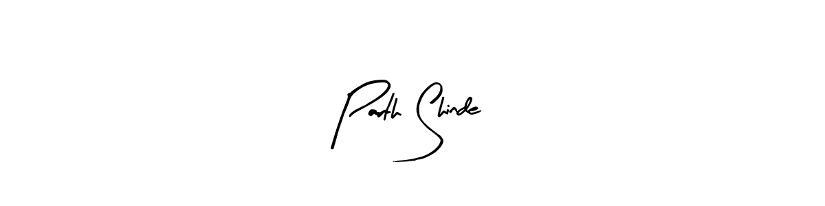 How to make Parth Shinde name signature. Use Arty Signature style for creating short signs online. This is the latest handwritten sign. Parth Shinde signature style 8 images and pictures png