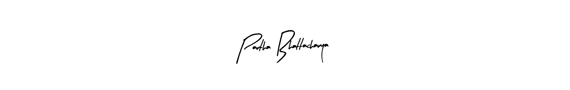 Make a beautiful signature design for name Partha Bhattacharya. With this signature (Arty Signature) style, you can create a handwritten signature for free. Partha Bhattacharya signature style 8 images and pictures png