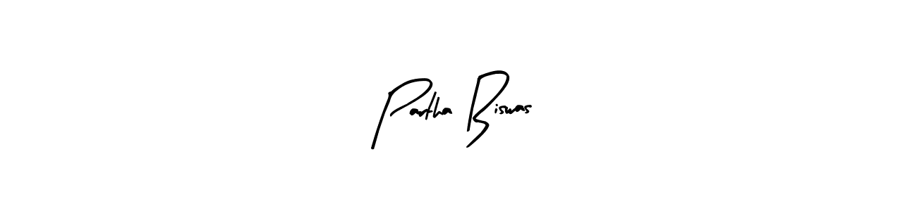 You should practise on your own different ways (Arty Signature) to write your name (Partha Biswas) in signature. don't let someone else do it for you. Partha Biswas signature style 8 images and pictures png