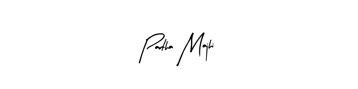 You should practise on your own different ways (Arty Signature) to write your name (Partha Majhi) in signature. don't let someone else do it for you. Partha Majhi signature style 8 images and pictures png
