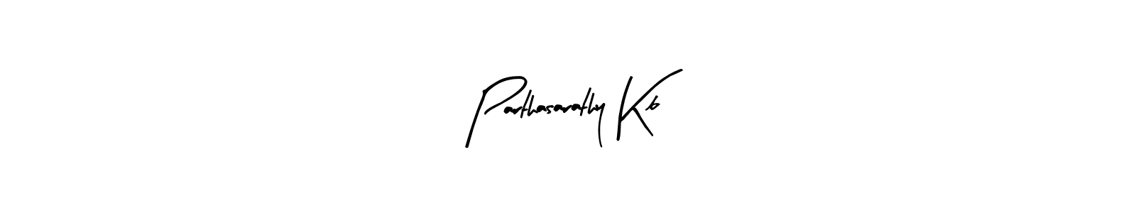 Arty Signature is a professional signature style that is perfect for those who want to add a touch of class to their signature. It is also a great choice for those who want to make their signature more unique. Get Parthasarathy Kb name to fancy signature for free. Parthasarathy Kb signature style 8 images and pictures png