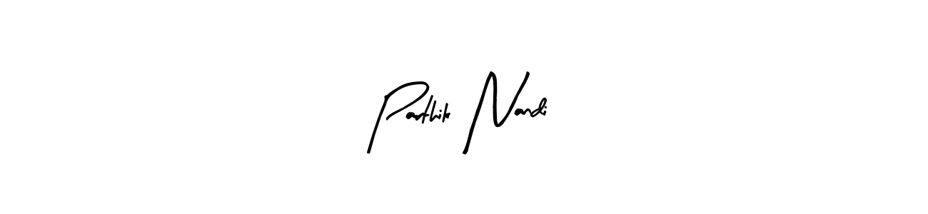 Design your own signature with our free online signature maker. With this signature software, you can create a handwritten (Arty Signature) signature for name Parthik Nandi. Parthik Nandi signature style 8 images and pictures png