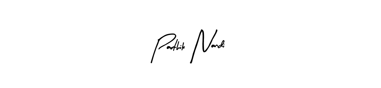 It looks lik you need a new signature style for name Parthik Nandi. Design unique handwritten (Arty Signature) signature with our free signature maker in just a few clicks. Parthik Nandi signature style 8 images and pictures png