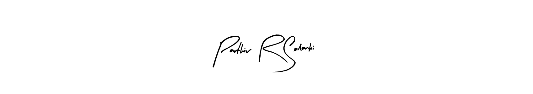 Parthiv R Solanki stylish signature style. Best Handwritten Sign (Arty Signature) for my name. Handwritten Signature Collection Ideas for my name Parthiv R Solanki. Parthiv R Solanki signature style 8 images and pictures png