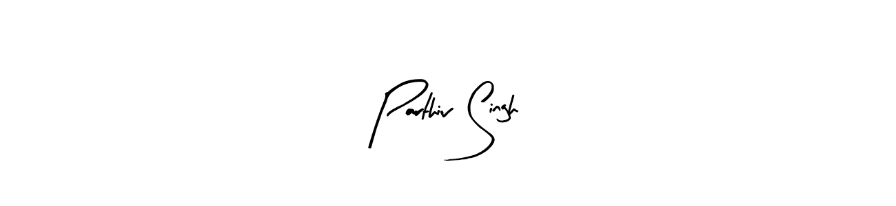 The best way (Arty Signature) to make a short signature is to pick only two or three words in your name. The name Parthiv Singh include a total of six letters. For converting this name. Parthiv Singh signature style 8 images and pictures png
