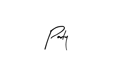 Make a beautiful signature design for name Party. With this signature (Arty Signature) style, you can create a handwritten signature for free. Party signature style 8 images and pictures png