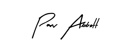 A modern signature idea for name Parv Abbott using Arty Signature font. Clean strokes and elegant curves make it stand out instantly. Parv Abbott signature style 8 images and pictures png