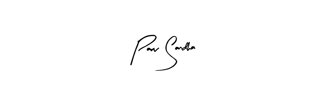 Similarly Arty Signature is the best handwritten signature design. Signature creator online .You can use it as an online autograph creator for name Parv Sandha. Parv Sandha signature style 8 images and pictures png