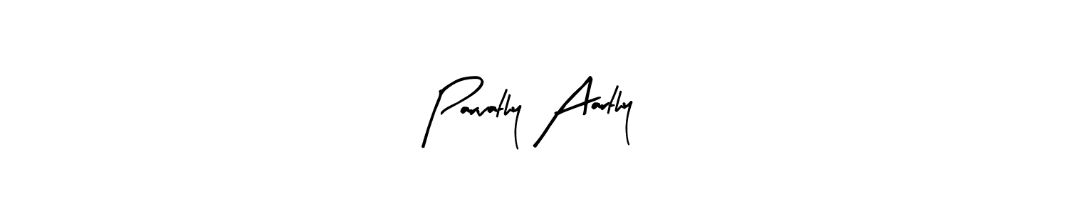 Create a beautiful signature design for name Parvathy Aarthy. With this signature (Arty Signature) fonts, you can make a handwritten signature for free. Parvathy Aarthy signature style 8 images and pictures png