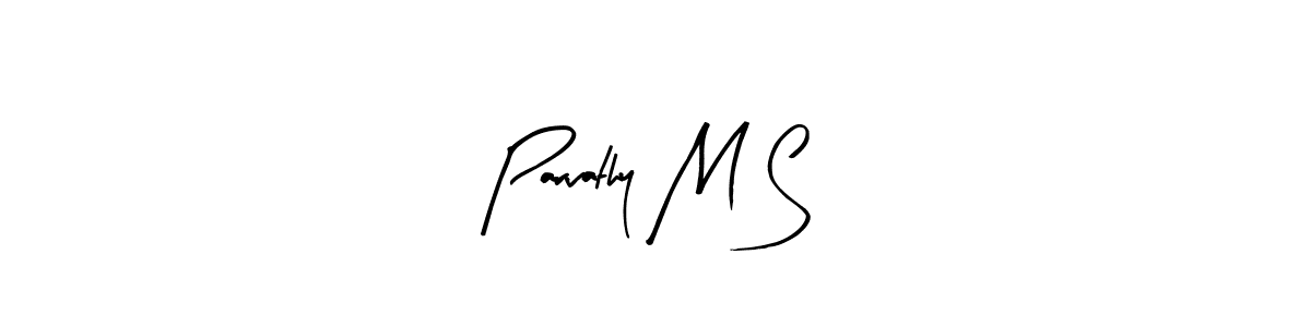 How to Draw Parvathy M S signature style? Arty Signature is a latest design signature styles for name Parvathy M S. Parvathy M S signature style 8 images and pictures png