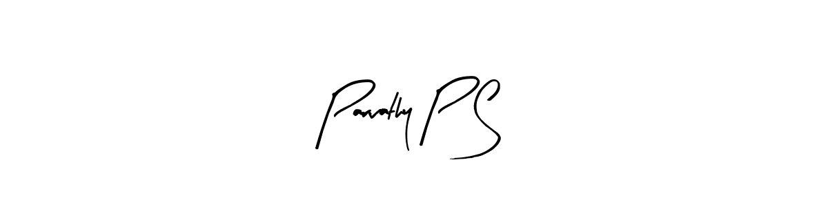 This is the best signature style for the Parvathy P S name. Also you like these signature font (Arty Signature). Mix name signature. Parvathy P S signature style 8 images and pictures png