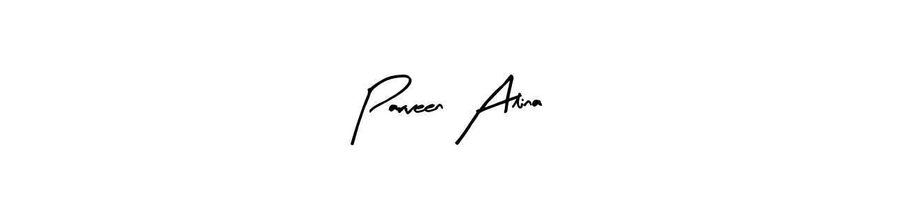 Make a beautiful signature design for name Parveen Alina. Use this online signature maker to create a handwritten signature for free. Parveen Alina signature style 8 images and pictures png