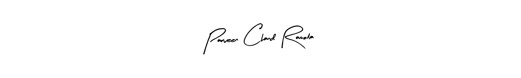 Also we have Parveen Chand Ramola name is the best signature style. Create professional handwritten signature collection using Arty Signature autograph style. Parveen Chand Ramola signature style 8 images and pictures png