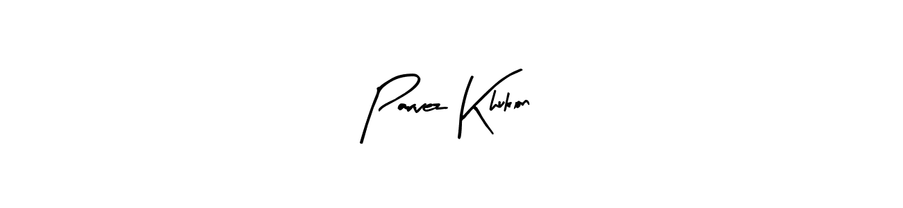 Design your own signature with our free online signature maker. With this signature software, you can create a handwritten (Arty Signature) signature for name Parvez Khukon. Parvez Khukon signature style 8 images and pictures png