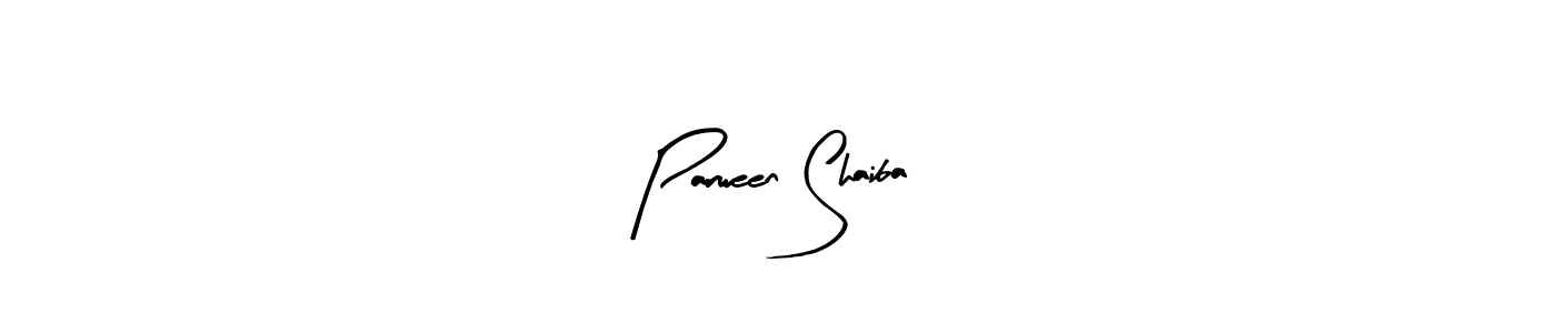 Create a beautiful signature design for name Parween Shaiba. With this signature (Arty Signature) fonts, you can make a handwritten signature for free. Parween Shaiba signature style 8 images and pictures png