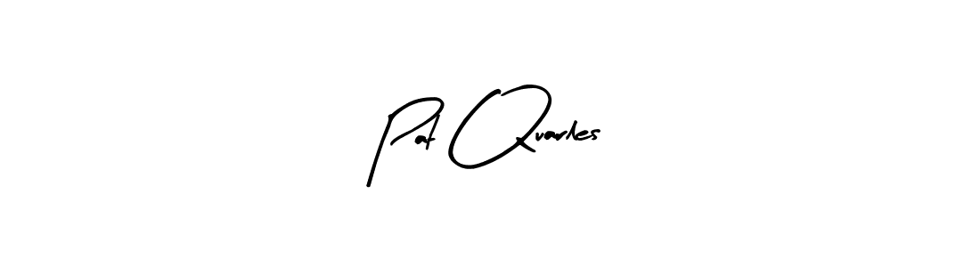 Use a signature maker to create a handwritten signature online. With this signature software, you can design (Arty Signature) your own signature for name Pat Quarles. Pat Quarles signature style 8 images and pictures png