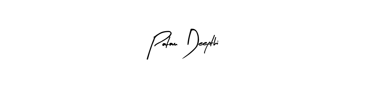Make a beautiful signature design for name Patam Deepthi. With this signature (Arty Signature) style, you can create a handwritten signature for free. Patam Deepthi signature style 8 images and pictures png