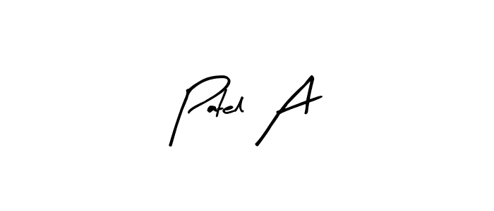 if you are searching for the best signature style for your name Patel A. so please give up your signature search. here we have designed multiple signature styles  using Arty Signature. Patel A signature style 8 images and pictures png