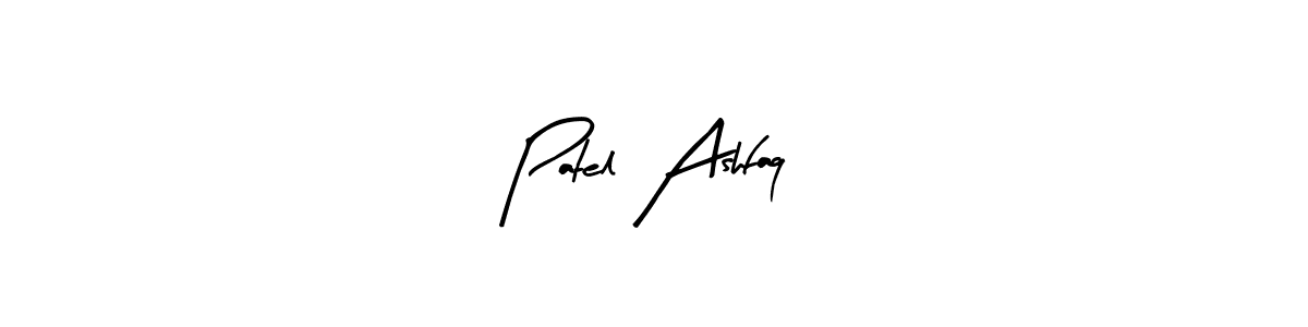 Similarly Arty Signature is the best handwritten signature design. Signature creator online .You can use it as an online autograph creator for name Patel Ashfaq. Patel Ashfaq signature style 8 images and pictures png