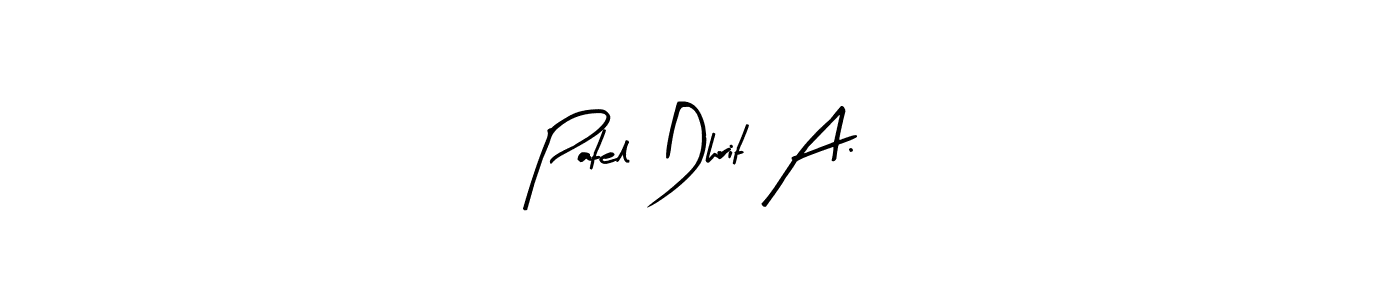 You can use this online signature creator to create a handwritten signature for the name Patel Dhrit A.. This is the best online autograph maker. Patel Dhrit A. signature style 8 images and pictures png