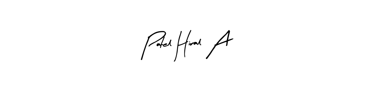 Design your own signature with our free online signature maker. With this signature software, you can create a handwritten (Arty Signature) signature for name Patel Hiral A. Patel Hiral A signature style 8 images and pictures png